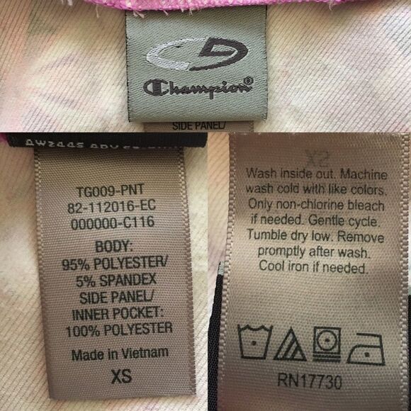 CHAMPION Lightweight Zip Track Jacket Hood Floral Print Pink Purple XS - Picture 5 of 5